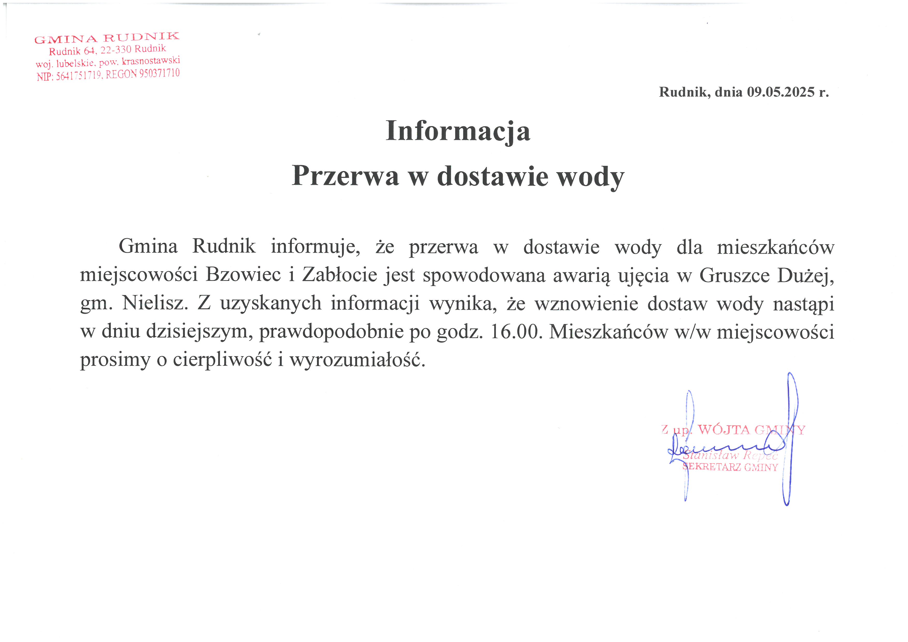 awaria wodociągowa
